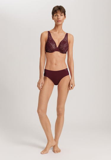 Lilith Lace Trim Hi-Cut Briefs | Vivid Brown 70841-2421